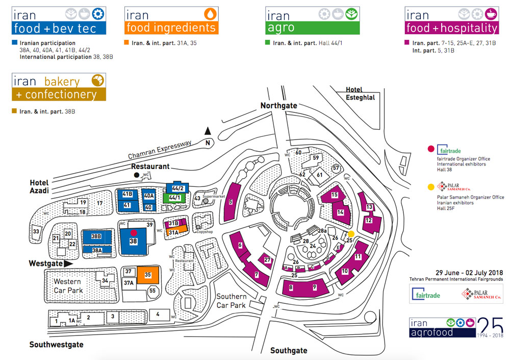 IRAN Food bev tec 2018 - mappa